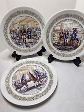 Set of 3 Lafayette Legacy Plates by D'Arceau Limoges Revolutionary War Scenes picture