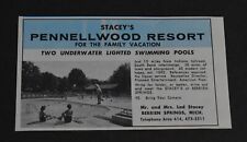 1968 Print Ad Michigan Berrien Springs Stacey's Pennellwood Resort Swimming Pool picture
