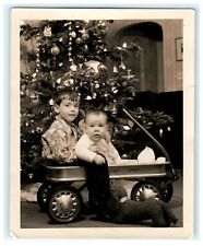 Early Christmas Holiday Boys Grey Hound Tree Woonsocket RI Rhode Island picture