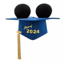 Disney Parks Class Of 2024 Mickey Ears Graduation Mortarboard Cap Tassel NEW picture