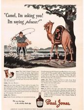 1942 Paul Jones Whiskey Fisherman Camel art by James Williamson Vintage Print Ad picture