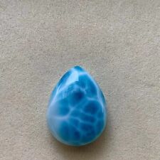 Genuine Natural Blue Larimar Gemstone heart shape Lady Pendant AAAAA18K picture
