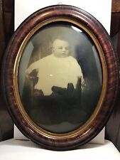 Antique bubble framed baby photograph picture