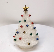 Vintage 3D Christmas Tree Melted Plastic Popcorn Tabletop Decoration picture