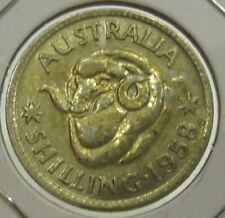 1958 Australian Shilling 50% Silver Coin - Australia picture
