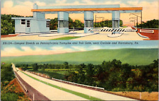 C 1940 Pennsylvania Turnpike Route PA-114 Toll Gate Carlisle Harrisburg Postcard picture