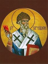 Postcard St Spyridon Devotional Prayer Card Icon MINT picture