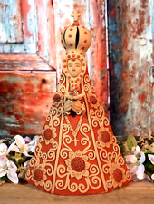 Our Lady of Solitude Atzompa Clay Figure Pottery Handmade Oaxaca Mexico Folk Art picture