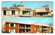 ARLINGTON HEIGHTS, IL ~ Roadside Arlington MOTEL & Restaurant c1960s Postcard picture