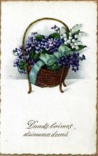 Latvia 1920's Birthday Postcard 2 picture