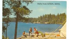 AITKIN, MINNESOTA-HELLO FROM-CAMPING-PM1970-#H58-(MN-AMISC) picture