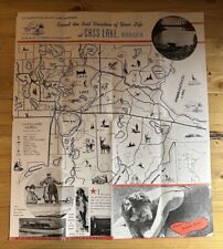 CASS LAKE VACATION BROCHURE WITH MAP - RARE ORIGINAL CIRCA 1930's picture