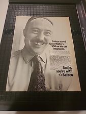 Safeco Car Insurance Smile Vintage  Print Ad 1973  8x11  Great To Frame  picture