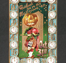 Oct 31 Halloween Luck Scottish Kilt Bagpipe JOL Goblin Gottschalk 2279 PostCard picture