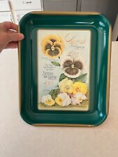 Vintage Burpee's 34th Year New Annual Seeds Advertisement Serving Tin Tray 1910 picture