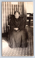 Vintage RPPC Portrait of Elderly Native American Indian Woman Q30 picture