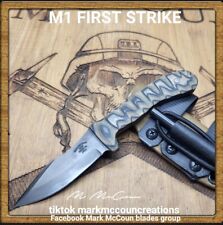 HAND MADE M1 FIRST STRIKE CROSS DRAW KNIFE BY MARK MCCOUN MADE IN THE USA  #2 picture
