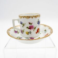 Antique Dresden Hand Painted, Miniature Cup and Saucer picture
