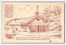 c1920's Little Red School House Drawing Kempton Pennsylvania PA Vintage Postcard picture