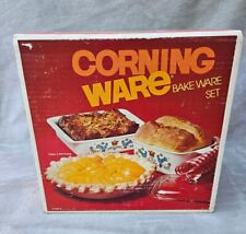 NOS Corning Ware Country Festival 4 Piece Set: Pie Plate, Cake Dish, Baking Dish picture