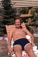 #DG- Vintage 35mm Slide Photo- Shirtless Man- Trunks- 1973 picture