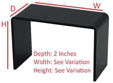T'z Tagz Any 2-Inch-Deep Black Acrylic Riser Display Stands New 2 Pack Variation picture