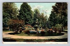 Delaware OH-Ohio, City Park Fountain, c1907 Vintage Postcard picture