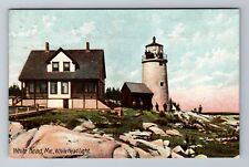 White Head, ME-Maine, White Head Light House c1913, Vintage Postcard picture