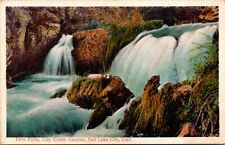 Twin Falls City Creek Canyon Salt Lake City Utah Vintage Postcard  picture