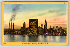 1950s United Nations Building New York NY Vintage Postcard picture
