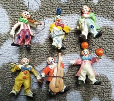 SET OF 6 ANRI MINIATURE CLOWN ORNAMENTS- MADE IN ITALY  2