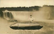 Real Photo Postcard Bobby Leach & Barrel, Niagara Falls in 1911 picture
