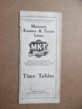 1919 Missouri Kansas & Texas Railway Timetable United States Railroad Admin USRA picture