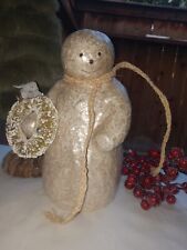 Rare Vintage Bethany Lowe Chunky Snowman Figurine  picture