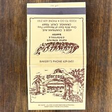 Rare Vintage Matchbook Moreno’s Restaurant Orange California Matches Unstruck picture
