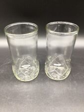 Set of 2 Antique Diamond Dot Jelly Clear Glass Jar by Knox Glass 5
