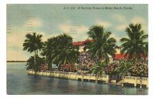 Miami Beach Florida FL Postcard Bayfront Home picture