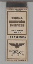 Matchbook Cover - Navy Ship USS Saratoga CV-3 Squadron 3 picture