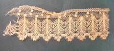 1848 antique NET LACE TRIM PIECE found in EARLY BOOK picture