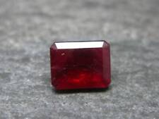 Gem Bixbite Red Beryl Emerald Cut Stone From Utah USA - 0.86 Carats - 6.5x5.0mm picture
