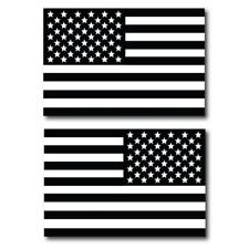 Black and White Opposing American Flags Car Magnet 4x6 2 Pack Heavy Duty for Ca picture