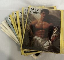 9 Vintage 1990s Sealed Puzzle Post Card Greeting STAY CALM Sexy Beefcake Man picture