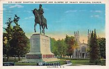 Columbia South Carolina Civil War Military Officer Wade Hampton Vtg Postcard U1 picture