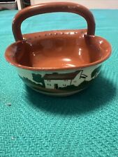 Vintage Watcombe Torquay Motto Ware Pottery Small Basket Bowl picture