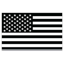 Black and White American Flag Magnet Decal, 3x5 Inches Automotive Magnet for Car picture