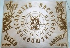Wooden Ouija Board & Planchette With Baphomet & Pentagram Engraved on Wood picture
