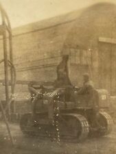 (Ai) Vintage Original Found Photo Photograph Snapshot Very Small Military Tank ? picture