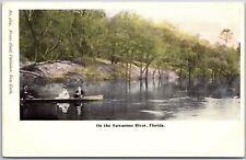 On The Suwanee River Florida FL Boating Attraction Evergreen Antique Postcard picture