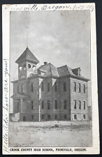 1908 Crook County High School Prineville OR Oregon Postcard Duplex Cancel picture
