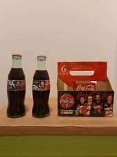 1996 Coca-Cola NASCAR 12oz Bottles (2 Only) w/Holder picture